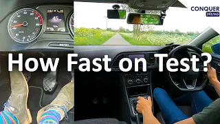 How fast should you drive on your driving test in the UK