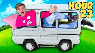 24 HOURS IN THE WORLD'S SMALLEST CAR!!