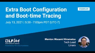 Mentorship Session: Extra Boot Configuration and Boot-time Tracing