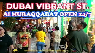 Dubai's 🇦🇪 Al Muraqqabat Vibrant Street Open 24/7 - Night👫🏃‍♂️👭Walking Tour #travel #tourism #dubai
