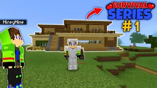 MINECRAFT PE 🔥 Survival Series ep 1 in hindi 1.20 || New Beginning || Made OP survival base ||