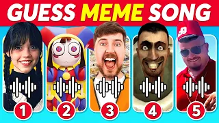 GUESS MEME SONG 🎵 | The Amazing Digital Circus, MrBeast, Wednesday, Skibidi Toilet, Skibidi Dom Dom