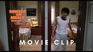 Jackie Chan's morning exercise in Wheels on Meals (1984)