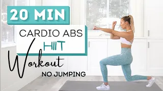 20 min CARDIO ABS HIIT WORKOUT | No Jumping | High Intensity