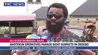 (VIDEO) Amotekun Parades Eight Suspects For Alleged Robbery & Other Crime in Osogbo