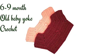 Crochet baby yoke, Yoke for cardigan, romper, dress by shaizas crochet For 6-9 month Old baby
