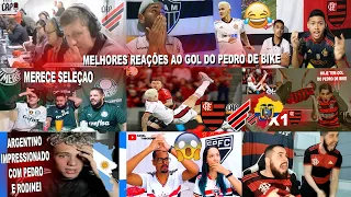 MELHORES REAÇÕES SULAMERICANAS AO GOL DO PEDRO DE BIKE NO ATHLÉTICO PR 0X1 FLAMENGO /COPA DO BRASIL