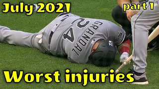 MLB  Worst Injuries July 2021 part 1