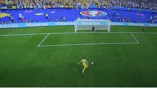 Francia Romania 2 -1 Euro 2016 rigore Penalty