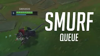 Twitch, Nunu, Draven and Kassadin in Smurf Queue