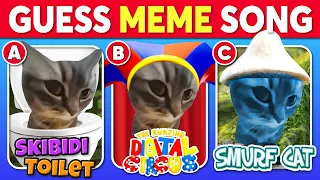 Guess The Meme SONG🎤 Chipi Chipi Chapa Chapa Cat, The Amazing Digital Circus, Smurf Cat, Skibidi