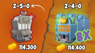 Tier 5 VS Tier 4 Support Towers (with Crosspath) | Same Price Comparison | BTD6