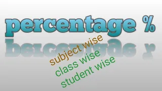 #how to get percentage of students in a class#percentage% subject wise