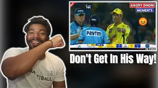 AMERICAN REACTS TO 7 Moments when MS Dhoni lost his Cool 😳 || Rare MS Dhoni Angry Moments in Cricket