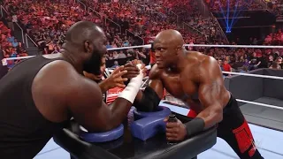 ARM WRESTLING Bobby Lashley vs OMOS 4/25/22 WWE RAW