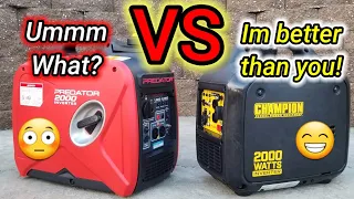 Predator 2000 VS Champion 2000 inverter generator best generator??