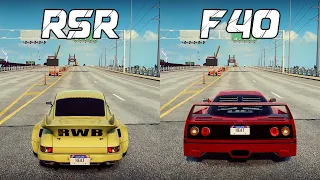 NFS Heat: Porsche Carrera RSR vs Ferrari F40 - Drag Race