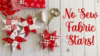 EASY No Sew Fabric Stars! (Handmade Scandinavian Ornaments)