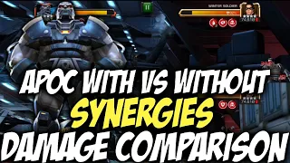 Apocalypse With Vs Without Synergies | Massive Difference | Marvel Contest Of Champions