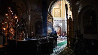 Патриаршая литургия Преждеосвященных Даров. Храм Христа Спасителя .