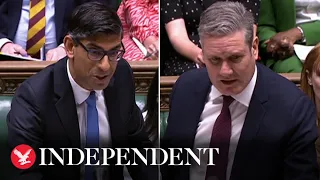 Full exchange: Keir Starmer clashes with Rishi Sunak on migration figures at PMQs