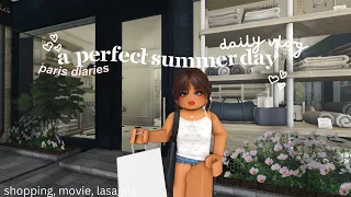 ♡ daily vlog🍓sunrise, shopping, movie, strawberry yogurt | paris diaries | bloxburg roleplay ♡