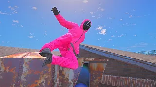 GTA 5 Squid Game Guard - Parkour Fails (Ragdolls)