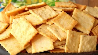 SIMPLE! CRUNCHY Crackers WITHOUT SUGAR. A QUICK Recipe For Budget Delicious Cookies!