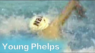 11 year old Michael Phelps wins 200 Freestyle - 1997