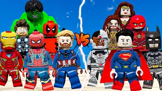 Marvel Lego Avengers Vs Justice League | Multiverse Epic Superheroes GTA Battle