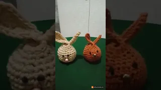 how to make a mini  crochet bunny  🐰 baskets