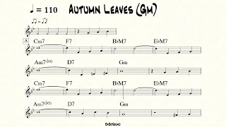 Autumn Leaves Melody With Metronome BPM 110 (Gm)