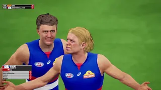 AFL GWS VS Western Bulldogs Highlights R14 2022 AFL Evolution 2