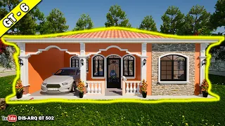 Diseño de Casa 10x10 Metros | Como construir una casa estilo guatemalteco? | Casa con 3 dormitorios