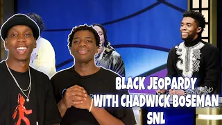 WILDEST ONE YET?! | Black Jeopardy With Chadwick Boseman - SNL REACTION