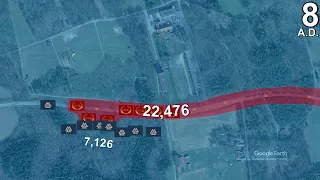 Battle of the Teutoburg Forest in 1 minute using Google Earth