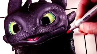 Let's Draw TOOTHLESS - HOW TO TRAIN YOUR DRAGON - FAN ART FRIDAY