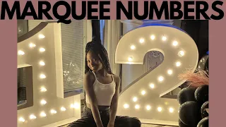 HOW TO MAKE  AFFORDABLE MARQUEE NUMBERS DIY