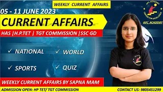 MOST IMPORTANT CURRENT AFFARIS FOR H.P TET EXAM 2023| JUNE PART-2 | #current_affairs #apcacademy