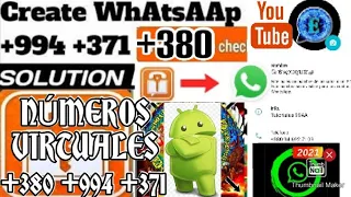 Número virtual gratis +380 +994 +371 Para WhatsApp y más fácil y sencillo