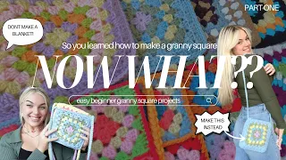 How to crochet a granny square + what to do with it - granny square bag tutorial with liner! *EASY*