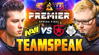 NAVI vs Gambit & G2 - CSGO Teamspeak at BLAST Premier Spring Final 2021