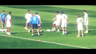 Gareth Bale taunted Cristiano Ronaldo at his first training in Real Madrid