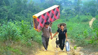 Journey together to the mountain to give gifts to a lonely old man - Harvest papaya and cassava