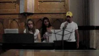 Casamento Natalia e Eder - Ensaio de I am your Angel / Carol (piano) Sare e Big (vocal)