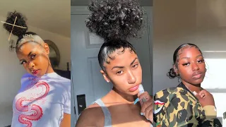 🌸💖Cute Sleek Hairstyles + Edges 🎀Compilation