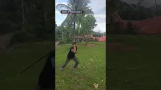 Palarong Pambansa javelin throw champion uses bamboo, tree branches for training