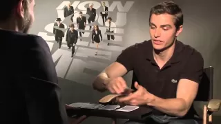 NOW YOU SEE ME interview - Dave Franco card trick! Plus Jesse Eisenberg, Morgan Freeman