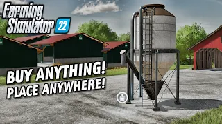 Buy Anything Mod, Place Anywhere, & Manual Attach! | Farming Simulator 22