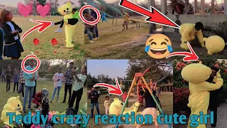 Teddy bear crazy dance & bakchodi on park | crazy reaction 😂😂#Sk #Teddy # boy